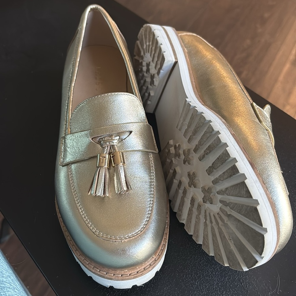 Talbots Gold Loafers for Women - Picture 4 of 6